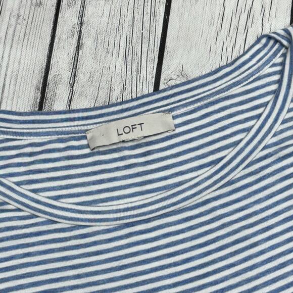 Ann Taylor LOFT Striped Oversized Blouse Size Medium - Picture 2 of 3